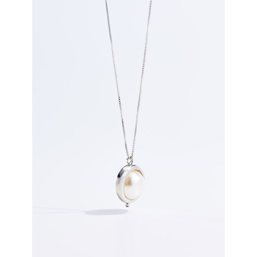 Mohito - Naszyjnik z zawieszką z eko perłą - Srebrny Mohito  One Size 