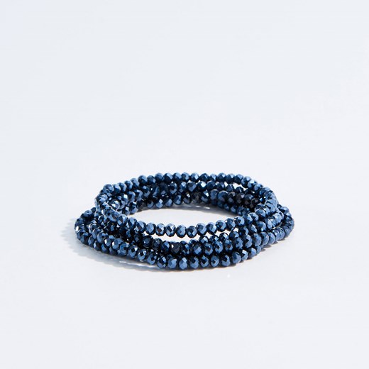Mohito - Długa bransoletka z koralików - Granatowy Mohito niebieski One Size 