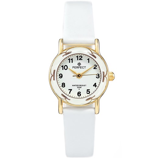 Zegarek na komunię damski PERFECT - L248-1A -biały bezowy Perfect  alleTime.pl