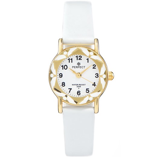 Zegarek na komunię damski PERFECT - L248-2A -biały Perfect bialy  alleTime.pl