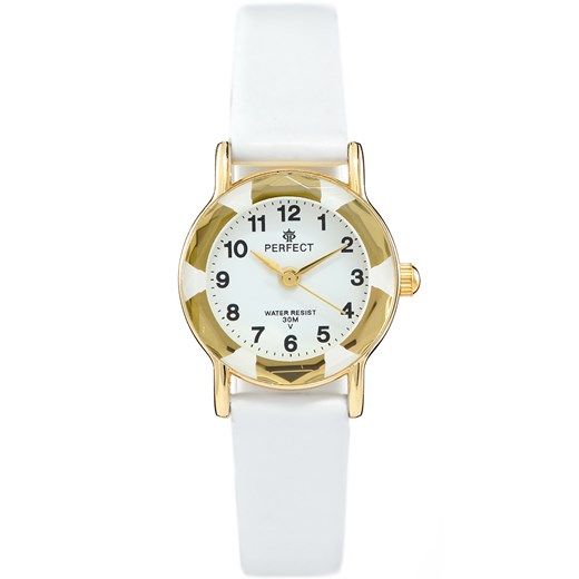 Zegarek na komunię damski PERFECT - L248-3A -biały bezowy Perfect  alleTime.pl