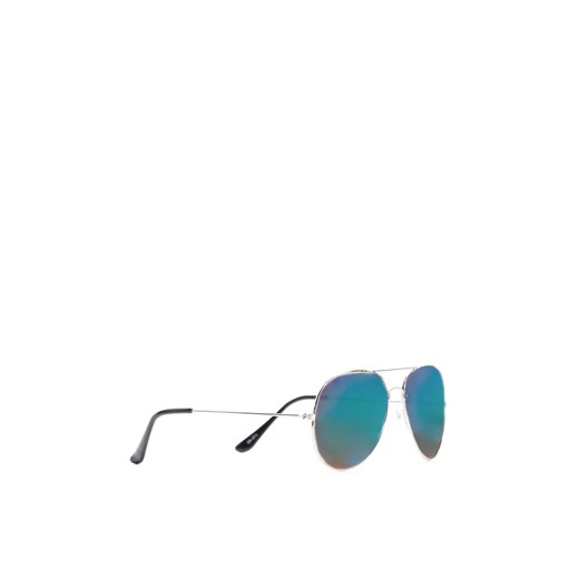 Srebrno-Niebieskie Okulary Ever Wanted turkusowy Renee uniwersalny Renee odzież