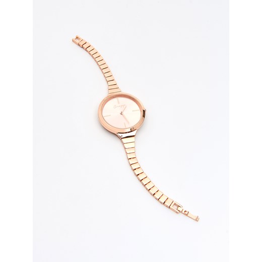 Cropp - Zegarek na cienkiej bransoletce - Złoty Cropp bezowy One Size 