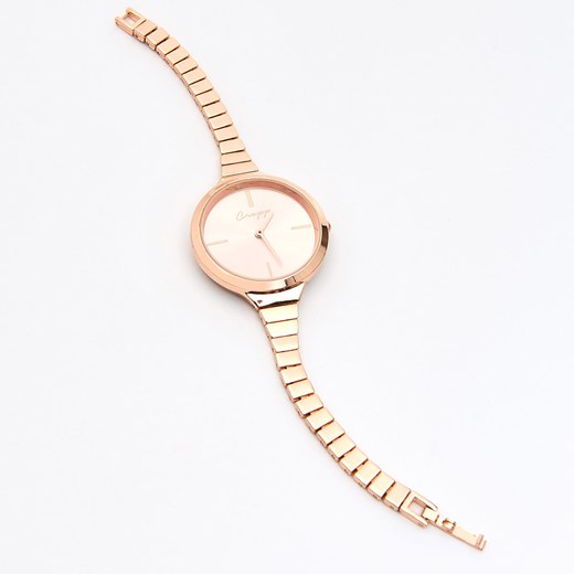 Cropp - Zegarek na cienkiej bransoletce - Złoty bezowy Cropp One Size 