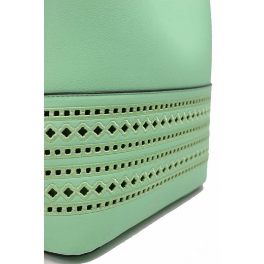 Ażurowa torebka damska z możliwością poszerzania,miętowa Tom&eva Paris zielony M Torbulencja