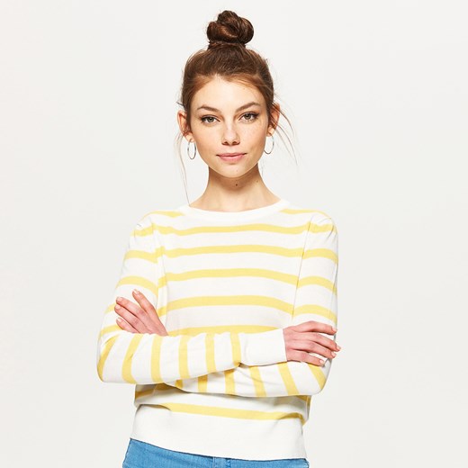 Cropp - Sweter w paski - Żółty Cropp  M 