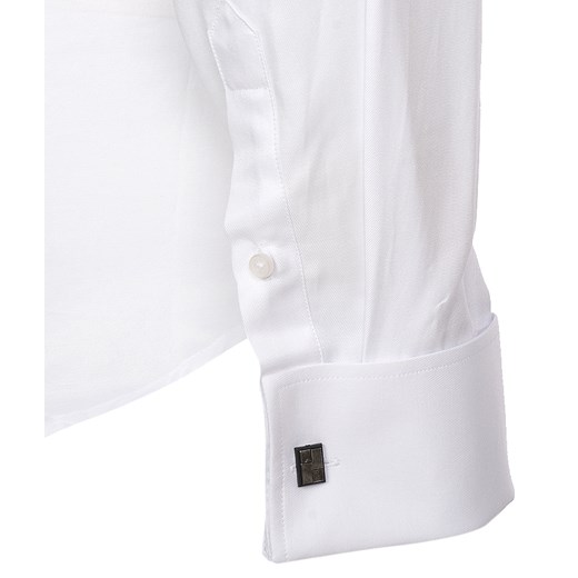 Koszula Salzburg White Evening lux / mankiet zapinany na spinkę / slim fit Di Selentino  45 