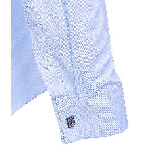 Koszula Salzburg Sky Blue lux / mankiet zapinany na spinkę / slim fit  Di Selentino 39 