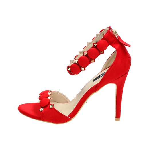 Czerwone sandały damskie szpilki VICES 6138-19