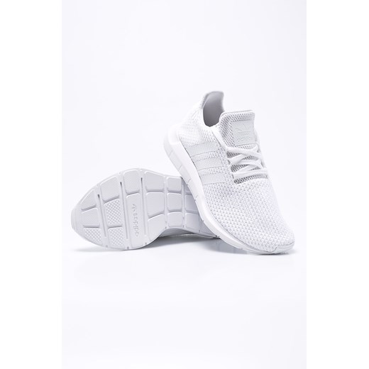Buty sportowe damskie Adidas Originals do biegania na koturnie sznurowane białe bez wzorów 
