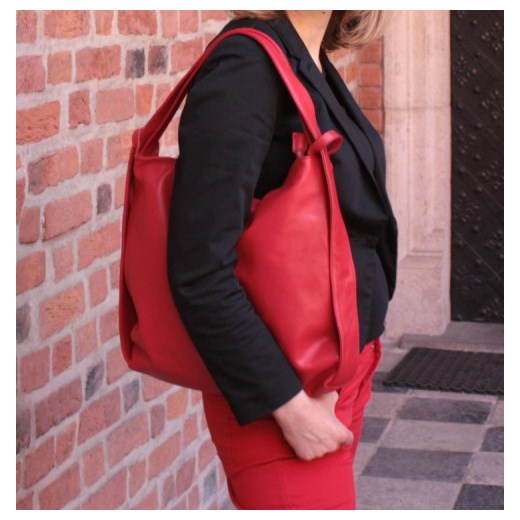 Torebka / plecak skórzany WuKaDor W902 czerwony