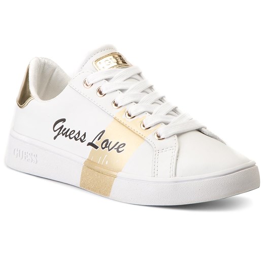 Sneakersy GUESS - Bobo FLBOB2 LEA12 WHIGO Guess bialy 41 eobuwie.pl