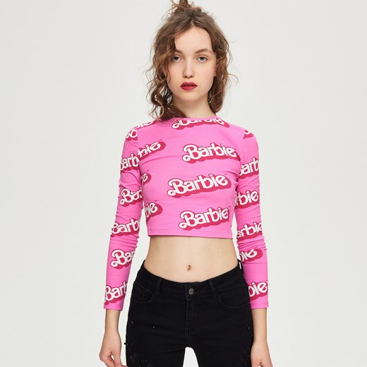 Sinsay - Crop top barbie - Różowy