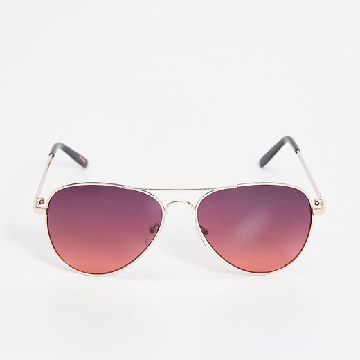 Sinsay - Okulary przeciwsłoneczne - Bordowy fioletowy Sinsay One Size 