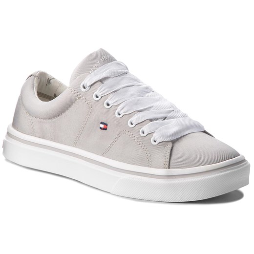Sneakersy TOMMY HILFIGER - Metallic Light Weight Lace Up FW0FW03028 Diamond Grey 001 szary Tommy Hilfiger 39 eobuwie.pl