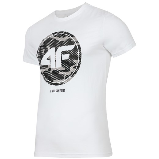 T-shirt męski TSM243 - biały 4F szary  