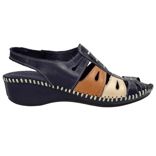 Granatowe sandały damskie MaWo czarny Mawo Shoes 39 wyprzedaż Wojtowicz Awangarda Shoes 