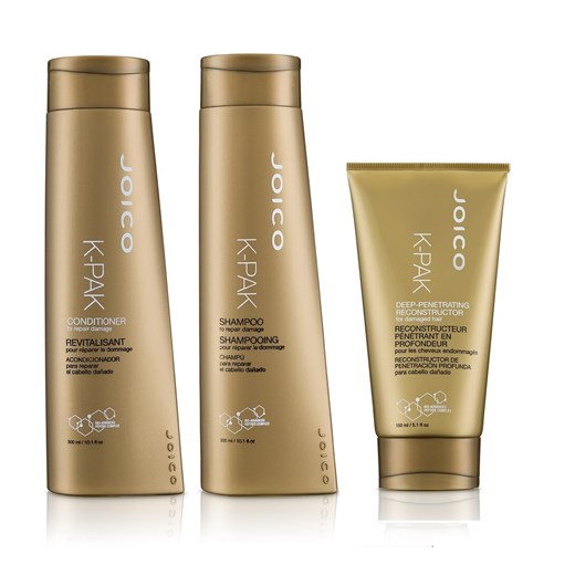 Joico K-Pak | Zestaw regenerujący: szampon 300ml + odżywka 300ml + maska 150ml
