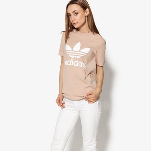 ADIDAS T-SHIRT SS TREFOIL TEE bezowy Adidas L okazyjna cena Sizeer