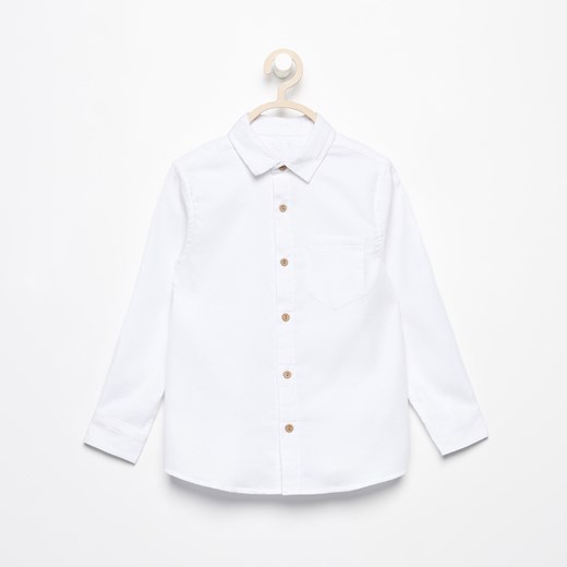 Reserved - Koszula ze strukturalnej tkaniny - Biały bialy Reserved 104 