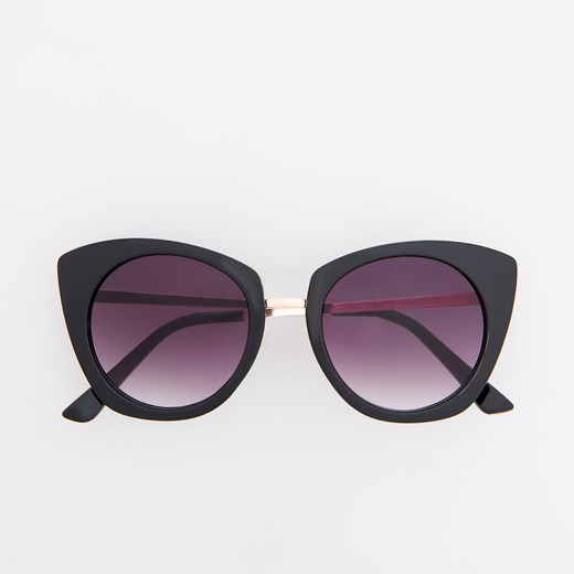 Reserved - Okulary przeciwsłoneczne - Czarny Reserved fioletowy One Size 