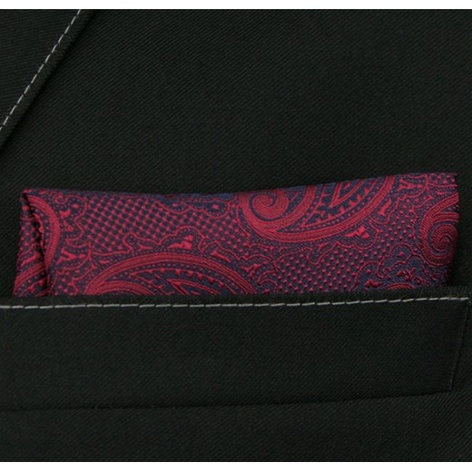 Elegancka, Męska Poszetka - ALTIES - Bordo, Paisley POSZALTTANIA0117 Alties JegoSzafa.pl