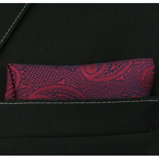 Elegancka, Męska Poszetka - ALTIES - Bordo, Paisley POSZALTTANIA0117 Alties   JegoSzafa.pl