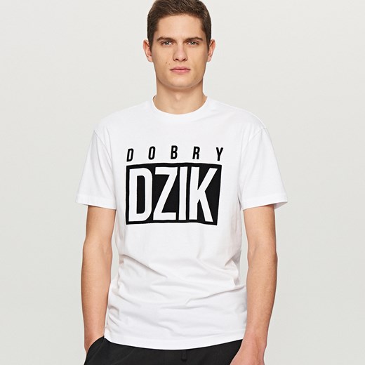 Reserved - T-shirt dobry dzik - Biały Reserved M