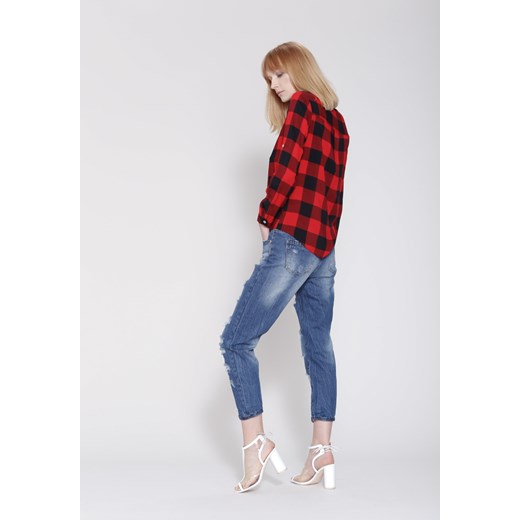 Czerwono-Czarna Koszula Country Renee XL/XXL Renee odzież