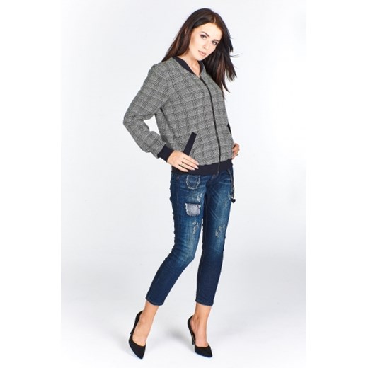 Kurtka damska Kmx Fashion casual w kratkę bez kaptura