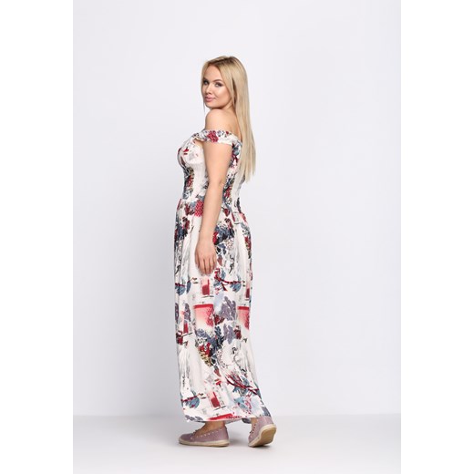 Biało-Czerwona Sukienka Forbearance Born2be  XL/XXL okazja Born2be Odzież 