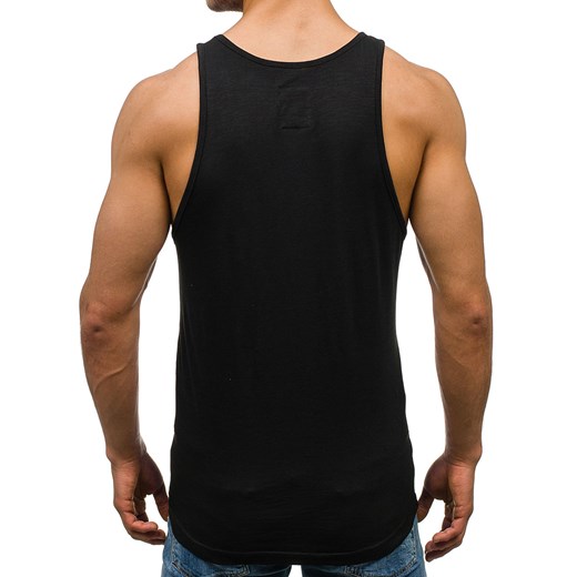 Koszulka tank top męska z nadrukiem czarny Denley 726 Denley.pl  XL wyprzedaż Denley 