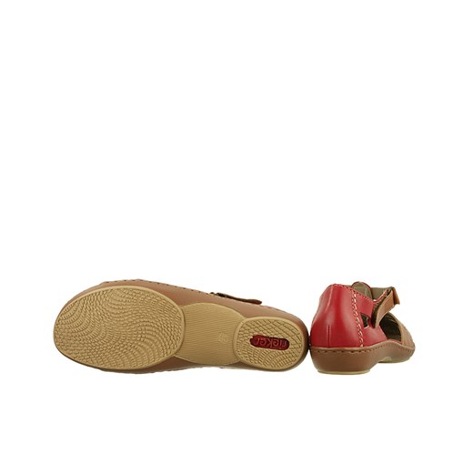 RIEKER 45867-33 red, sandały damskie