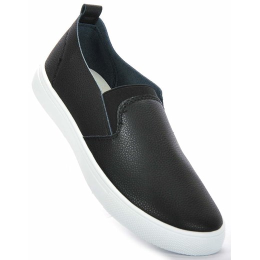Wkładane trampki damskie Slip'on CZARNE /E6-1 1382 S127/ Collection Paris 39 pantofelek24.pl