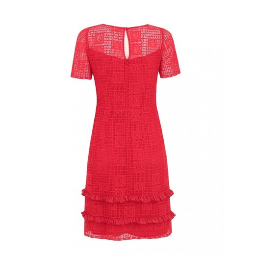 Czerwona sukienka Potis & Verso w stylu marinistycznym z krótkimi rękawami midi 