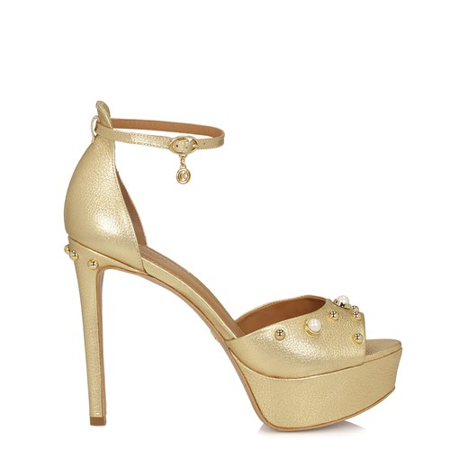 Złote sandały damskie