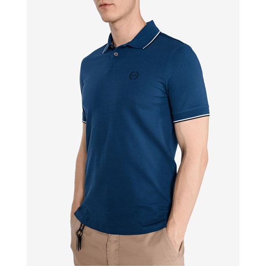 Armani Exchange Polo Koszulka S Niebieski