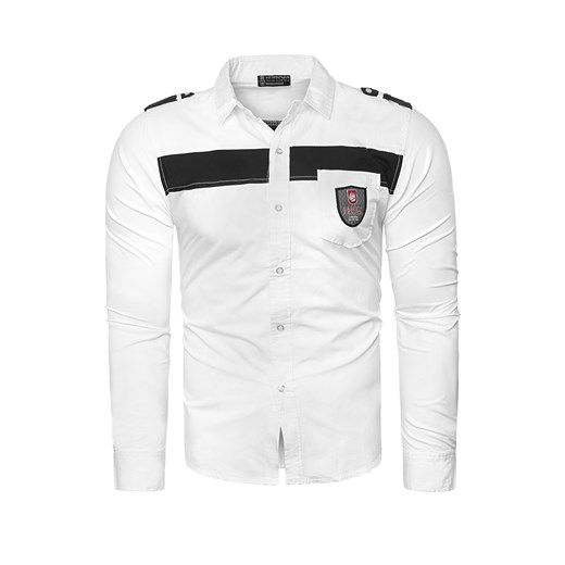 Koszula męska długi rękaw style209 - biała Risardi  XL 