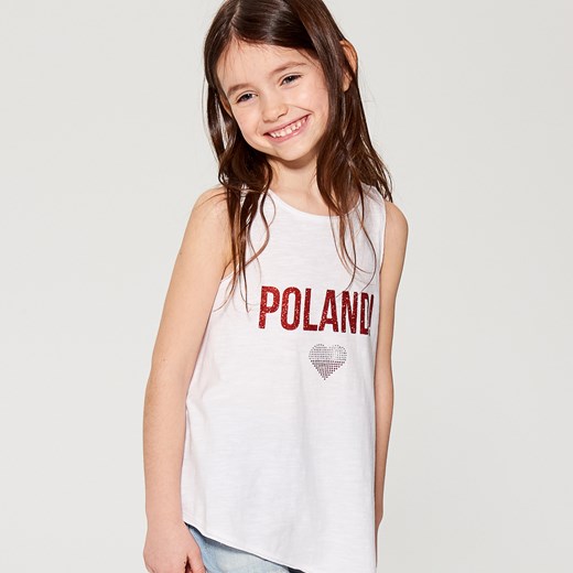 Mohito - Koszulka mundialowa dla dziewczynki - Biały Mohito  110-116 