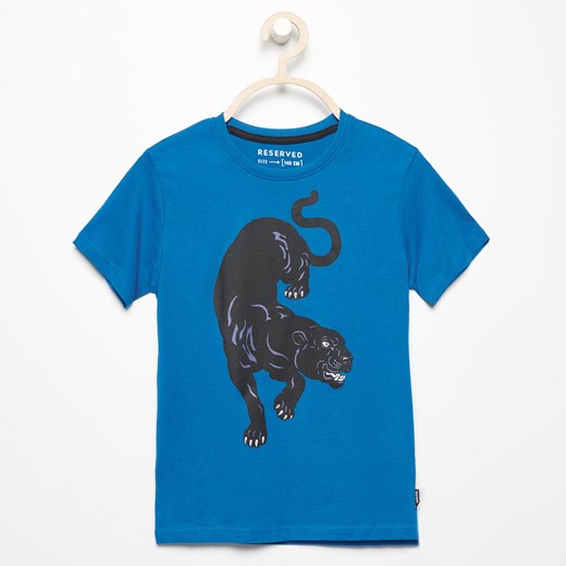 Reserved - T-shirt z nadrukiem - Niebieski  Reserved 158 