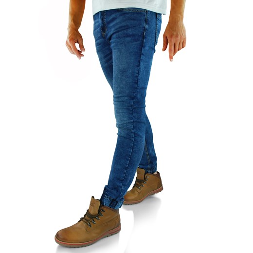 Joggery męskie jeansowe, jasno-niebieskie TV9115