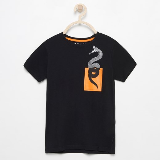 Reserved - T-shirt z nadrukiem - Czarny  Reserved 140 