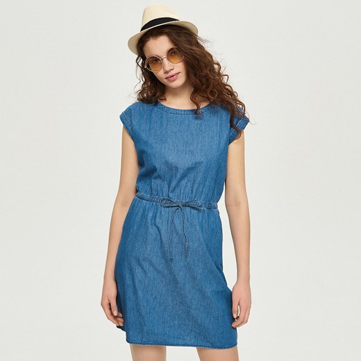 Sinsay - Jeansowa sukienka - Niebieski Sinsay  S 