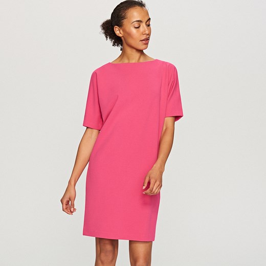 Reserved - Sukienka z wycięciami na rękawach - Różowy  Reserved XS 