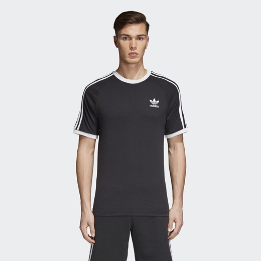 Koszulka sportowa granatowa Adidas Originals w paski wiosenna 