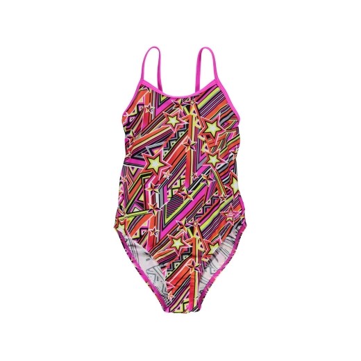 Zoggs Floral Back Swimsuit Junior Girls