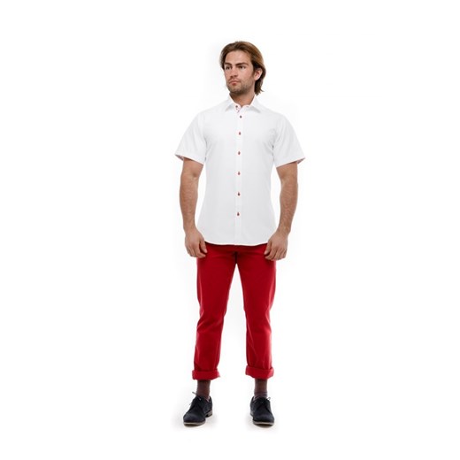 Koszula biała jednokolorowa rozowy  176/182 46 wyprzedaż eLeger 