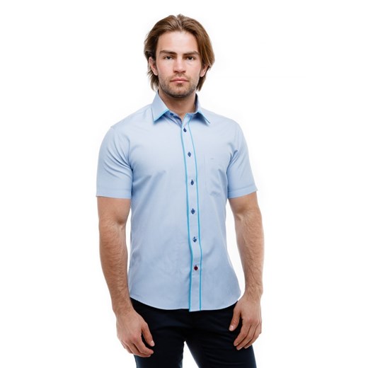 Koszula niebieska prążki   176/182 44 promocyjna cena eLeger 