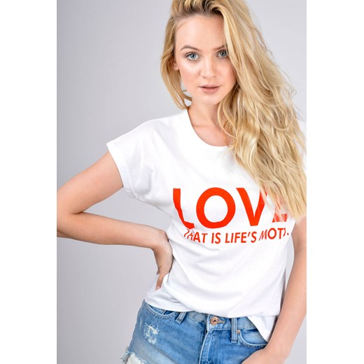 T-shirt z napisem love motto  Zoio S wyprzedaż zoio.pl 