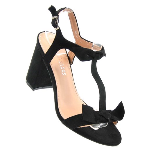 Buty na lato- sandały na słupku CZARNE /A2-1 1921 S311/ Chc Shoes 41 pantofelek24.pl